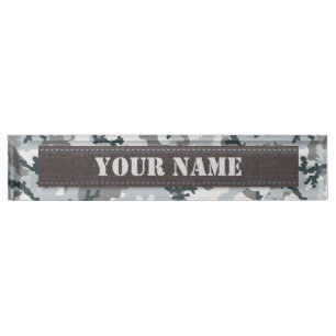 Porte-nom Pour Bureau Camouflage urbain