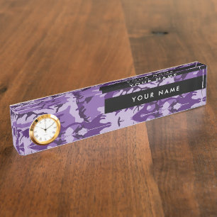 Porte-nom Pour Bureau Camouflage Violet, Camouflage, Militaire, Armée