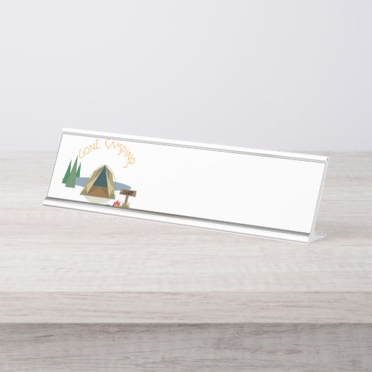 Porte-nom Pour Bureau Camping de départ (Devant)