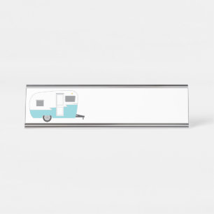 Porte-nom Pour Bureau Camping Old School