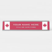 Porte-nom Pour Bureau Canada (Devant)