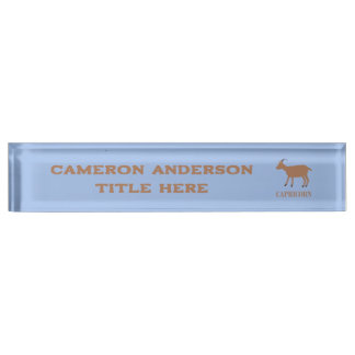 Porte-nom Pour Bureau Capricorn Étoile Signal Chèvre Nom personnalisé