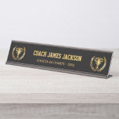 Porte-nom Pour Bureau Car d'or (Devant)