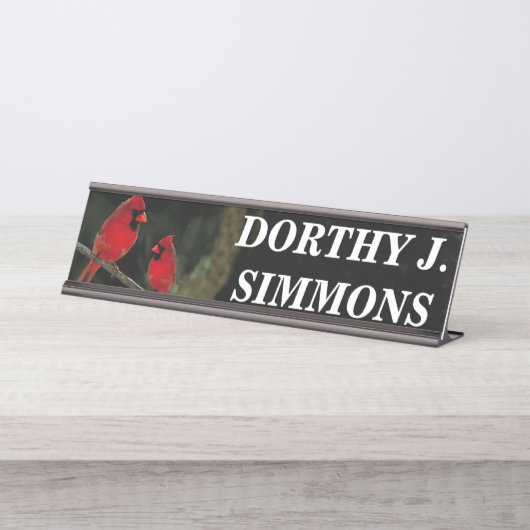 PORTE-NOM POUR BUREAU CARDINAL (Devant)