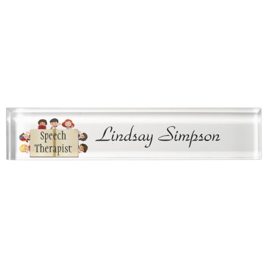 Porte-nom Pour Bureau Caricature pour enfants mignonne Thérapeutique de  (Devant)