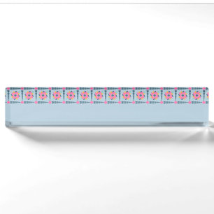 Porte-nom Pour Bureau Carreau coloré décoratif