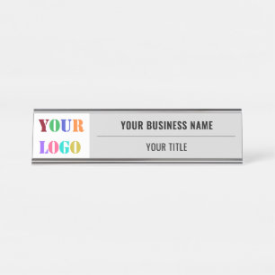 Porte-nom Pour Bureau Carte de nom du bureau d'informations du logo de l