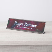 Porte-nom Pour Bureau Carte d'identité Starry Night Sky Desk (Devant)