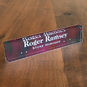 Porte-nom Pour Bureau Carte d'identité Starry Night Sky Desk (Taille)