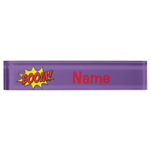 Porte-nom Pour Bureau Cartoon Boom Thunder_Cove