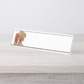 Porte-nom Pour Bureau Casquette et bottes de cowboy (Devant)