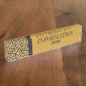 Porte-nom Pour Bureau Centre d'information Jaguar (Taille)