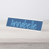 Porte-nom Pour Bureau Cerulean foncé (Devant)