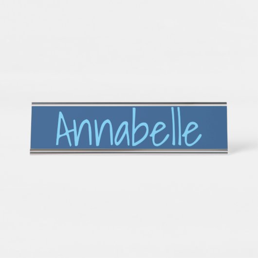 Porte-nom Pour Bureau Cerulean foncé (Devant)