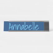 Porte-nom Pour Bureau Cerulean foncé (Devant)