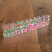 Porte-nom Pour Bureau Champ De Tulipes (Taille)