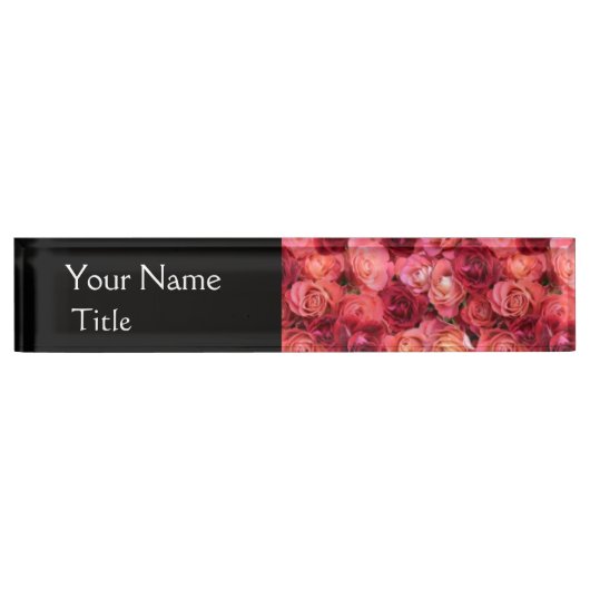 PORTE-NOM POUR BUREAU CHAMP ROSE ROSE ROSE ROSE ROSE ROSE ROSE (Devant)