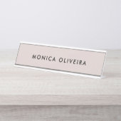 Porte-nom Pour Bureau Champagne professionnelle simple (Devant)