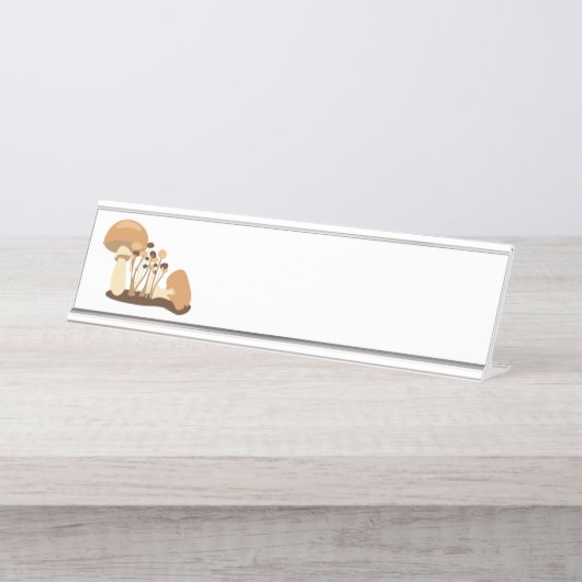 Porte-nom Pour Bureau Champignons (Devant)