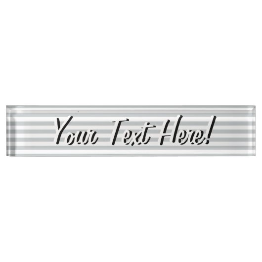 Porte-nom Pour Bureau Changer les bandes grises en n'importe quelle Pers (Devant)
