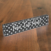 Porte-nom Pour Bureau Changer les points gris en n'importe quelle couleu (Taille)