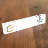 Porte-nom Pour Bureau Chardon d'emblème écossais (Taille)