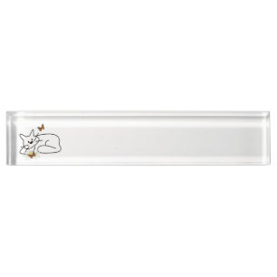 Porte-nom Pour Bureau Chat de griffonnage