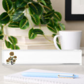 Porte-nom Pour Bureau Chat noir de tournesol