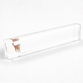 Porte-nom Pour Bureau Chat Tabby Orange