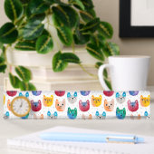 Porte-nom Pour Bureau Chats et amis à l'aquarelle