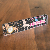 Porte-nom Pour Bureau chats vintages (Taille)