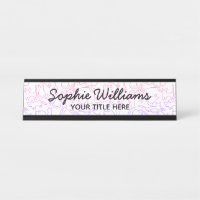 Chats violets rose Motif Script Polices noires Bla