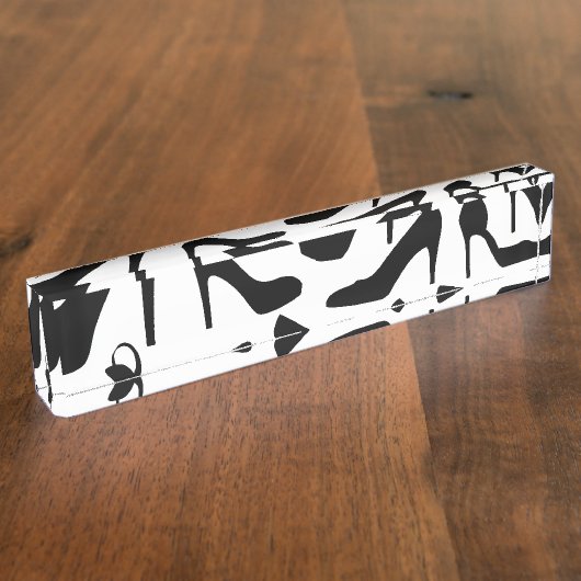 Porte-nom Pour Bureau chaussure pattern.ai (Taille)