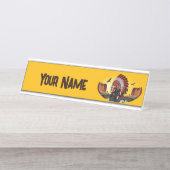 Porte-nom Pour Bureau Chef amérindien du paysage sauvage Stylo à coucher (Devant)