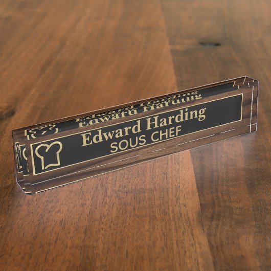 Porte-nom Pour Bureau Chef Masculine (Taille)