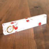 Porte-nom Pour Bureau Cherry Motif Pop Version (Taille)