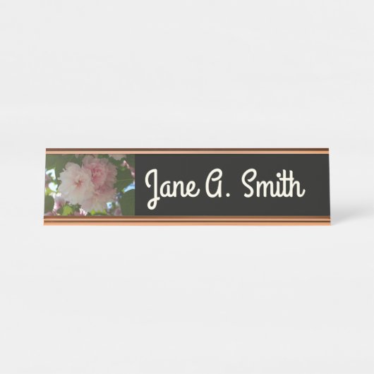 Porte-nom Pour Bureau Cherry Tree I Spring Floral (Devant)