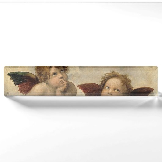 Porte-nom Pour Bureau Chérubins Anges Raphaël (Devant)