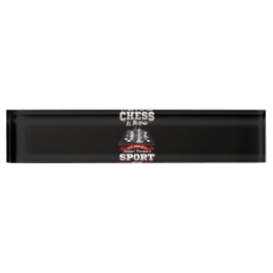 Porte-nom Pour Bureau Chess Funny