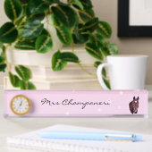 Porte-nom Pour Bureau Cheval de châtaignes