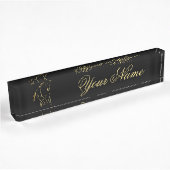 Porte-nom Pour Bureau Cheval en or
