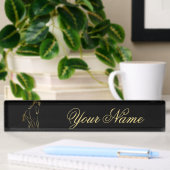 Porte-nom Pour Bureau Cheval en or