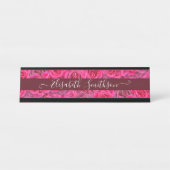 Porte-nom Pour Bureau Chic Classy Élégant Personnalisé Professionnel Flo (Devant)