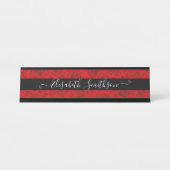 Porte-nom Pour Bureau Chic Classy Élégant Personnalisé Professionnel Flo (Devant)