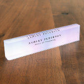 Porte-nom Pour Bureau Chic Elegant Pearl Arrière - plan (Taille)