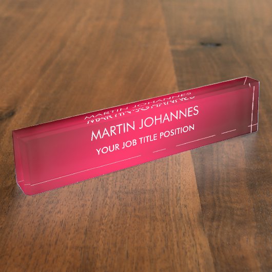 Porte-nom Pour Bureau Chic Elegant Plain élégant (Taille)