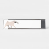 Porte-nom Pour Bureau Chien Carlin (Devant)