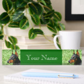 Porte-nom Pour Bureau Chien de Pinscher de dobermann