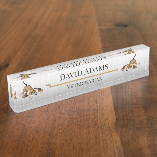 Porte-nom Pour Bureau Chiens mignons (Taille)