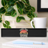 Porte-nom Pour Bureau Choose Your Weapon